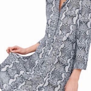 ZARA Snakeskin A-Line Mini Dress